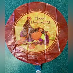 ‘Happy Thanksgiving’ Double Sided 18” Inflatable Mylar Balloon